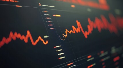 Obraz premium Stock Market Data on Computer Screen