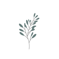 Obraz premium Minimalist leaf illustration in color.Leaves for invitation decoration 