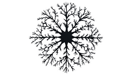 Obraz premium Intricate botanical design, white isolated background.