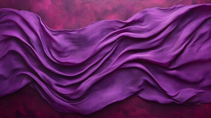 Obraz premium Flat lay of vibrant purple sheets artfully arranged on a burgundy background, minimalist yet impactful, bold use of color for artistic inspiration