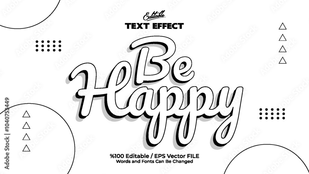 Poster minimal style editable text effect