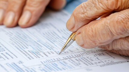 Hand Filling out Paperwork