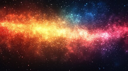 Naklejka premium Colorful nebula in space with stars.