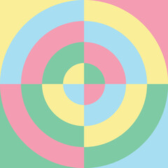 Obraz premium Hand drawn colour blocked pattern illustration geometric