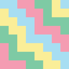 Hand drawn colour blocked pattern illustration
geometric