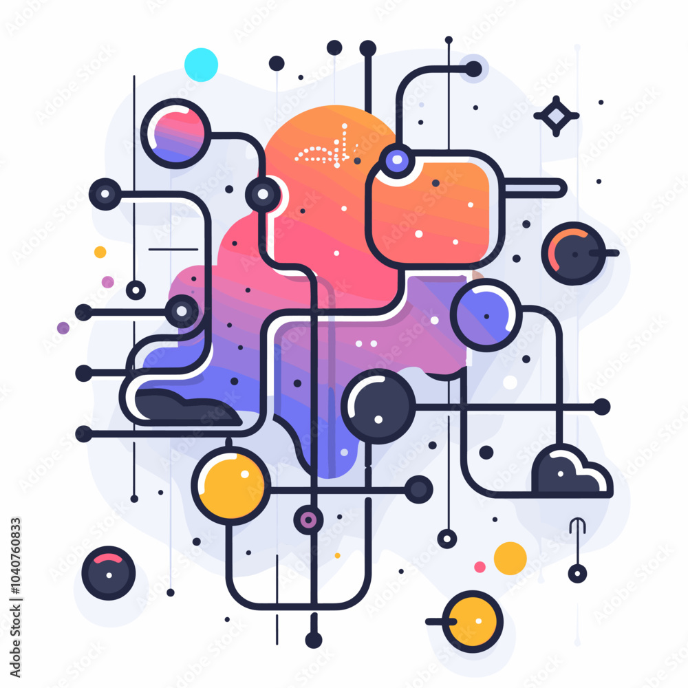 Poster abstract colorful background with geometric shapes and lines. modern vector illustration.