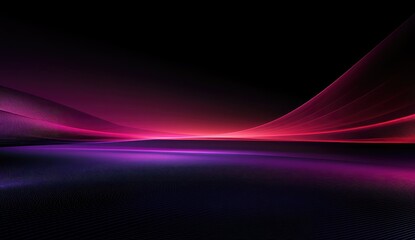 A vibrant abstract landscape with flowing curves and gradients in shades of pink and purple.
