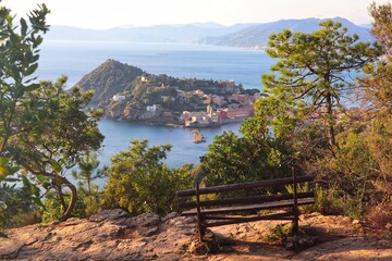 Fototapeta premium bench in the mountains