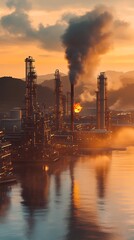 Fototapeta premium Heat and Power Analyzes how rising temperatures will impact global economies