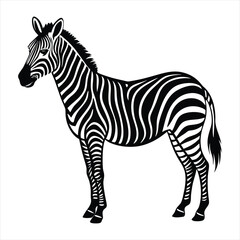 Zebra silhouette vector