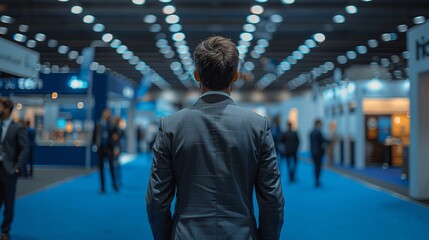 Business Executives at Exhibition Hall Event