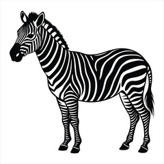 Zebra silhouette vector