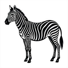 Zebra silhouette vector