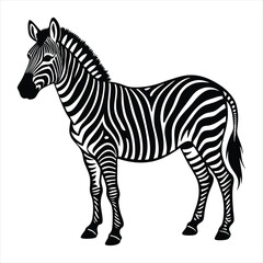 Zebra silhouette vector