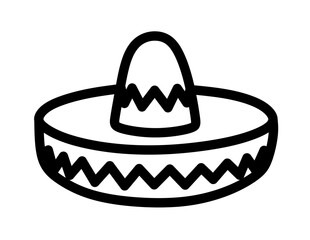 MEXICAN MARIACHI HAT ILLUSTRATION