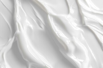 Naklejka premium Minimalistic close-up of glossy white gel with airy texture for cosmetic product advertising