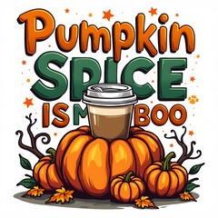 pumkin spice vibe  t-shirt design