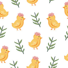 Seamless Easter vector pattern for decoration