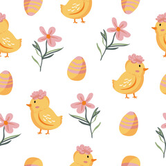 Seamless Easter vector pattern for decoration