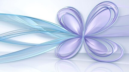 Graceful Pastel Flower Abstract Digital Art Design