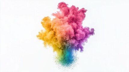 Vibrant Powder Explosion in Colorful Burst of Energy and Creativity