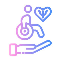 occupational therapy care Line Gradient Icon