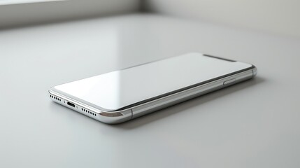 Modern cell phone mockup with blank screen