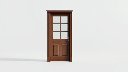Classic Wooden Door 3D Render