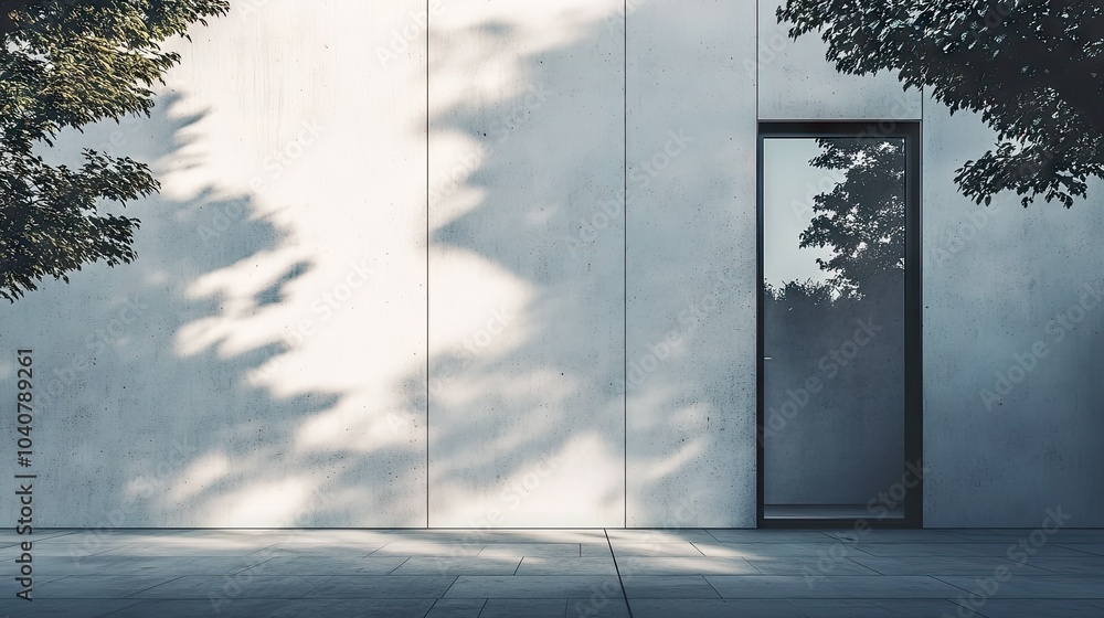 Poster captivating minimalist scene with shadows and texture
