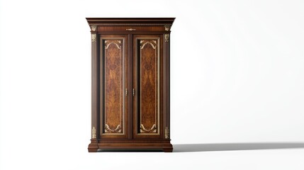 Fototapeta premium Classic Wooden Wardrobe with Elegant Design