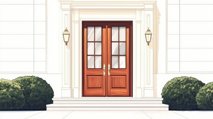 Elegant Double Doors with Classic Design