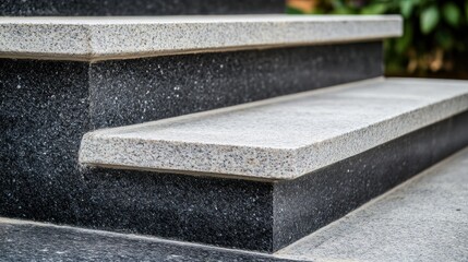 Contemporary Black Granite Staircase Detail