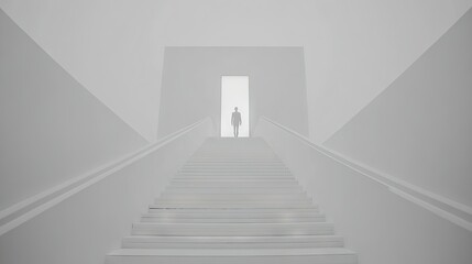 Minimalist Abstract Steps Leading to Enlightenment
