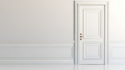 Contemporary White Closed Door in Smooth Interior Setting