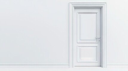 Modern Smooth White Door with Minimalistic Design