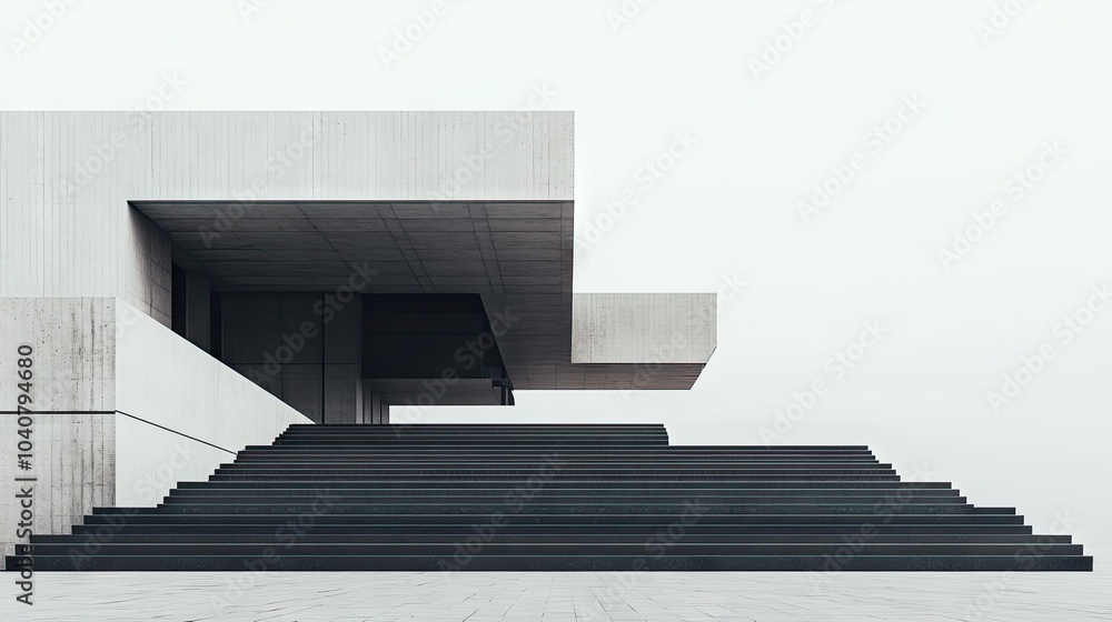 Poster modern architectural structure with clean lines