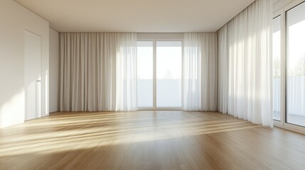 Obraz premium Bright and Airy Uncluttered Interior Space