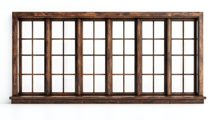Elegant Brown Wooden Window Design