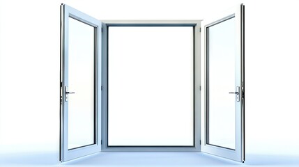 Elegant Open French Door Set in Minimalist Style