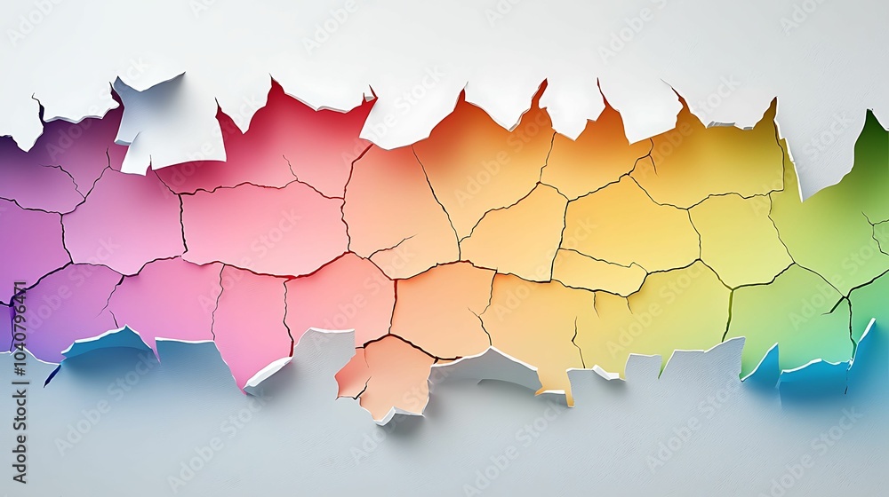 Poster vibrant cracked paper background a colorful canvas of creativity and artistic expression in design p