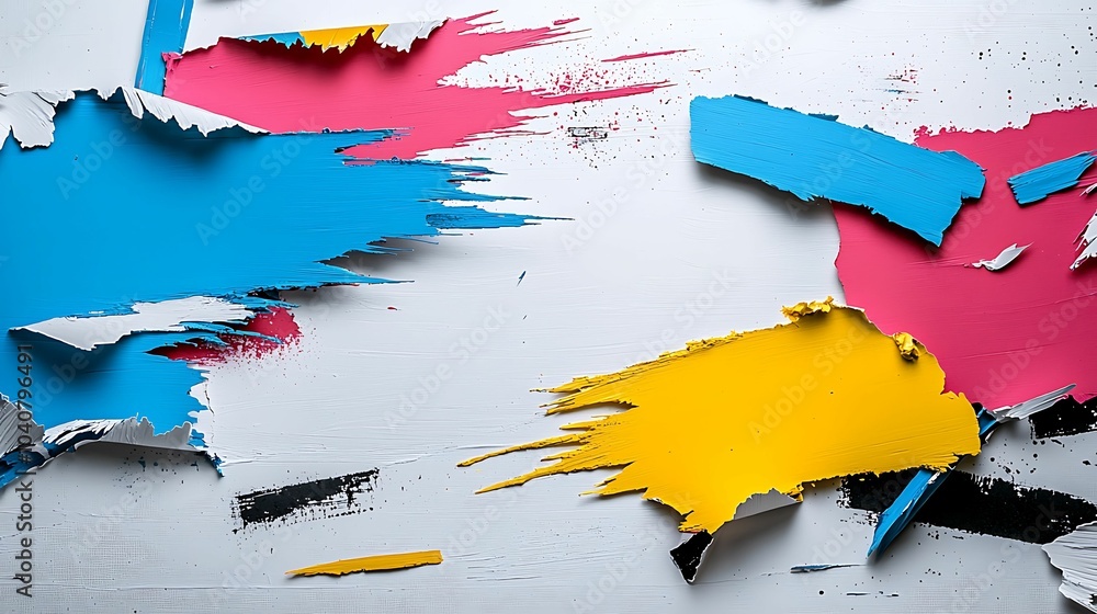 Poster vibrant texture exploration colorful peeling paint layers creating an abstract background for creati