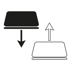 Keyboard arrow icon. Key press symbol. Input button vector. Directional arrow sign.