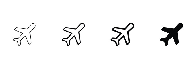 Airplane icon. Plane symbol. Air plane icon vector illustration © Robbiya
