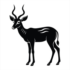 Antelope silhouette vector