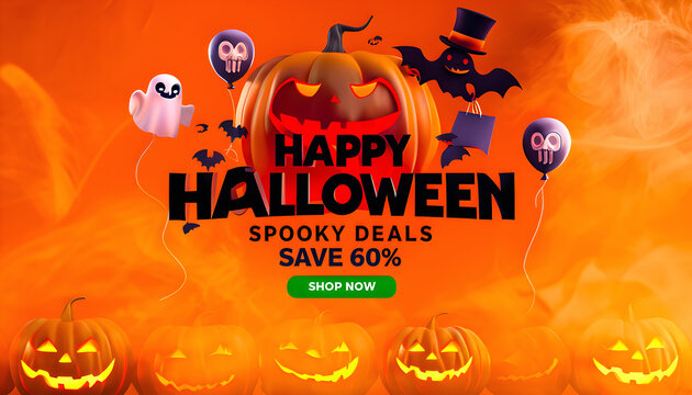 Spooky Halloween background with graphic resources ideal for party invitations, festive designs, and promotional content, capturing the eerie, playful spirit of Halloween with bold,eye-catching visual