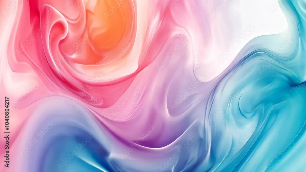 Poster abstract colorful swirls blend together in a mesmerizing pattern