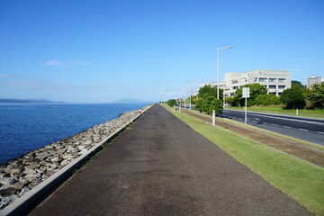 宍道湖沿いの遊歩道