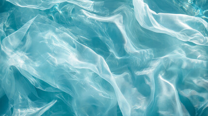 Obraz premium Transparent, flowing fabrics that mimic the gentle, translucent beauty of water, creating a light and airy design perfect for beachwear