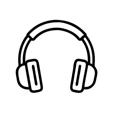 recommend clip art: Minimalist Line Drawing of Headphones