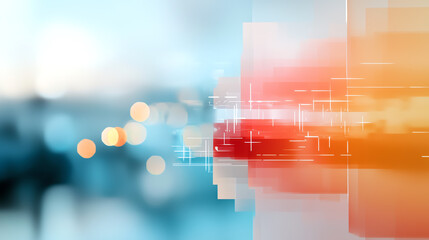 Fototapeta premium Abstract blurred background with colorful lights and geometric patterns for modern design inspiration